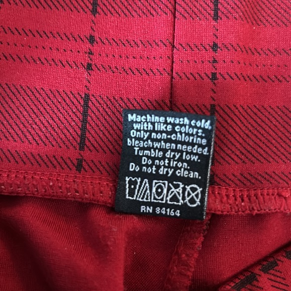 MeMoi leggings red and black plaid - Picture 4 of 7